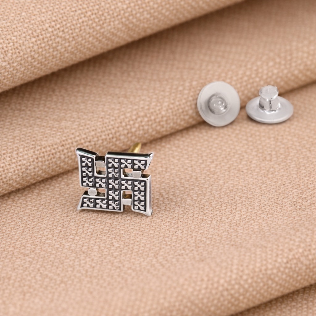 Swastik Stud Earring - Image 3