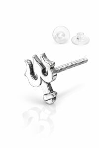 Trident Ear Stud – 925 Sterling Silver (For Men)