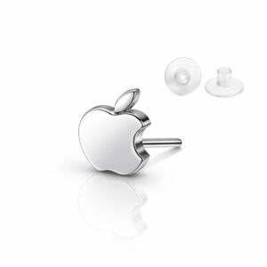 Modern Apple Sterling Silver Earring